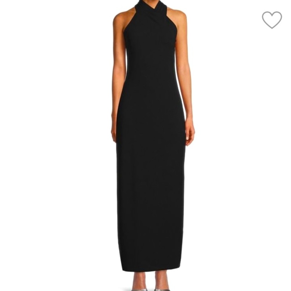 RACHEL Rachel Roy Black Halter Neck Midi Dress